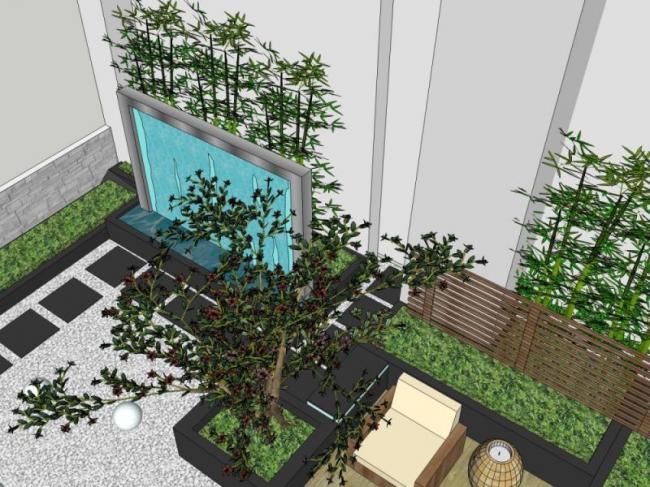 Modern Roof Garden Landscape Design in SketchUp