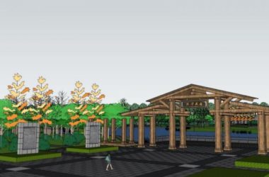 SketchUp Landscape Model: Chinese-Style Park Design-BIM WORLD