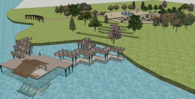 Modern Park Landscape Design in SketchUp