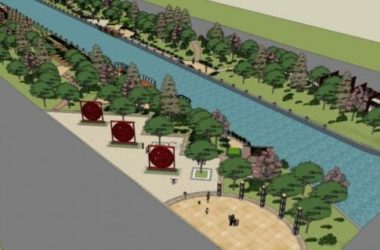 Modern Waterfront Landscape Design | SketchUp Model-BIM WORLD