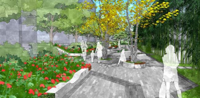 Modern Riverside Landscape Design in SketchUp