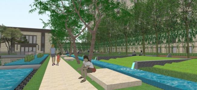 Modern Waterfront Landscape Design in SketchUp