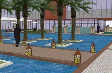 Modern Square Landscape Design in SketchUp-BIM WORLD