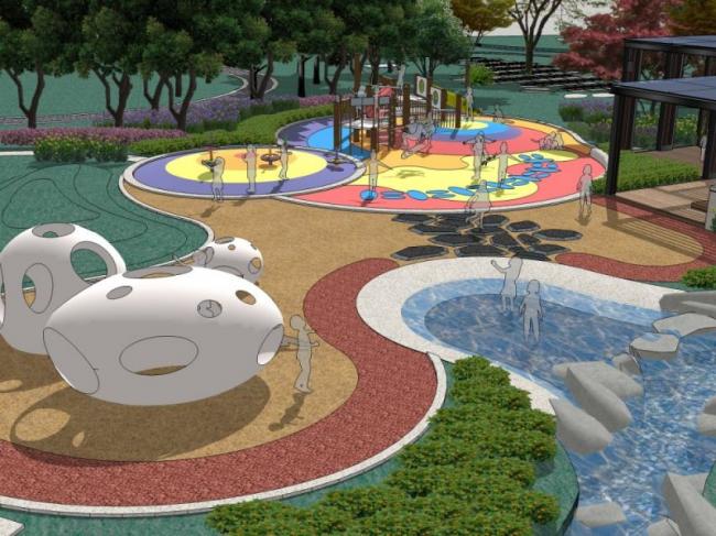 Modern Park Landscape Design | SketchUp 3D Model