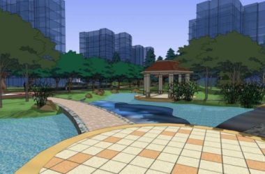 SketchUp Landscape Model: Classic Residential Garden Design-BIM WORLD