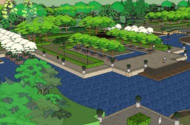 Classical Waterfront Landscape Design in SketchUp-BIM WORLD