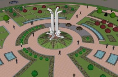 Modern Square Landscape Design in SketchUp-BIM WORLD