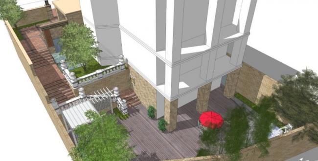 Classical Villa Landscape Design in SketchUp