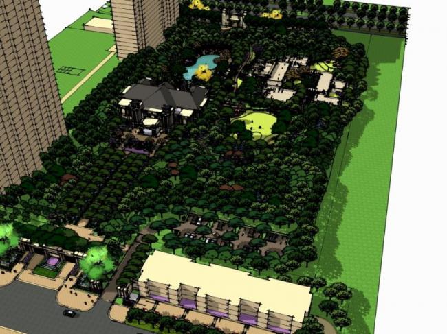 SketchUp Landscape Models: Community, Residential, European, and Classical Styles