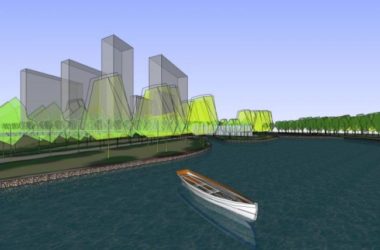 Modern Square Landscape Design in SketchUp-BIM WORLD