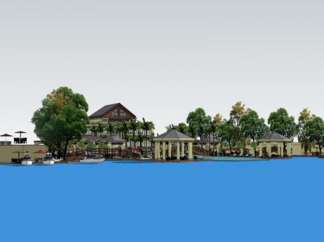 SketchUp Landscape Design: European-Style Classical Clubhouse Model