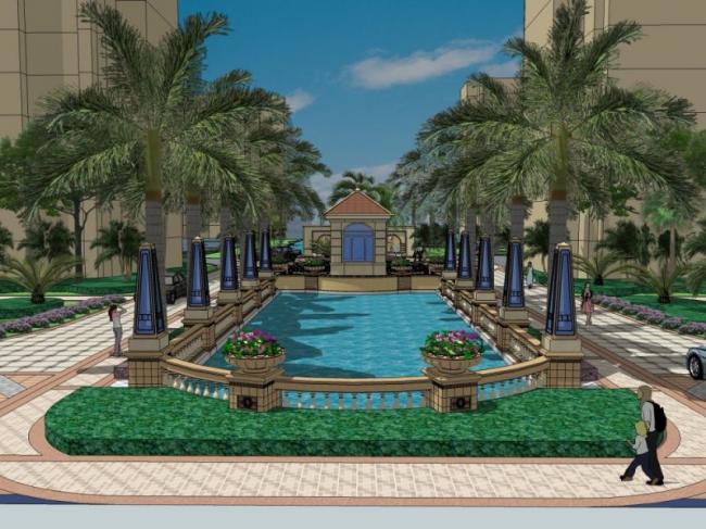 SketchUp Landscape Models: Leisure, Residential, and Classic Styles