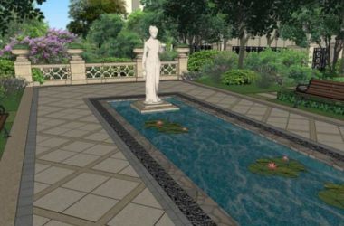 SketchUp Landscape Models: Square, Residential, and Classic Styles-BIM WORLD