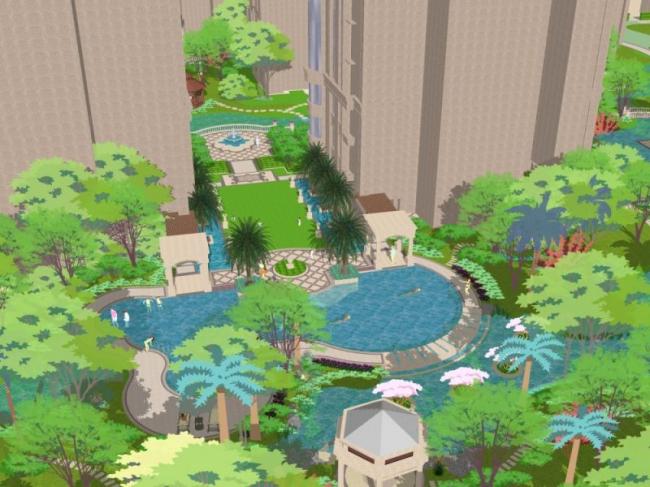 SketchUp Landscape Models: European and Classical Community Styles