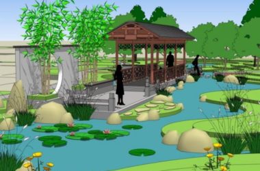 SketchUp Garden Landscape Model in Traditional Chinese Style-BIM WORLD