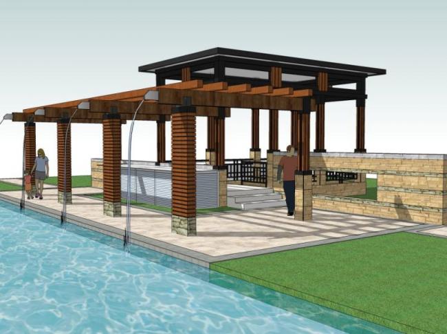 Modern Corridor Landscape Design in SketchUp