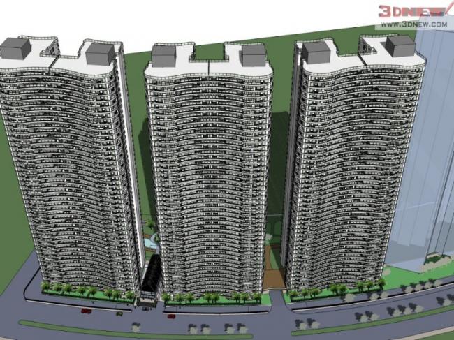 SketchUp Residential Model | Modern Super High-Rise Design