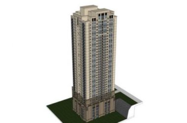 SketchUp Model of a Modern Super High-Rise Office Building-BIM WORLD