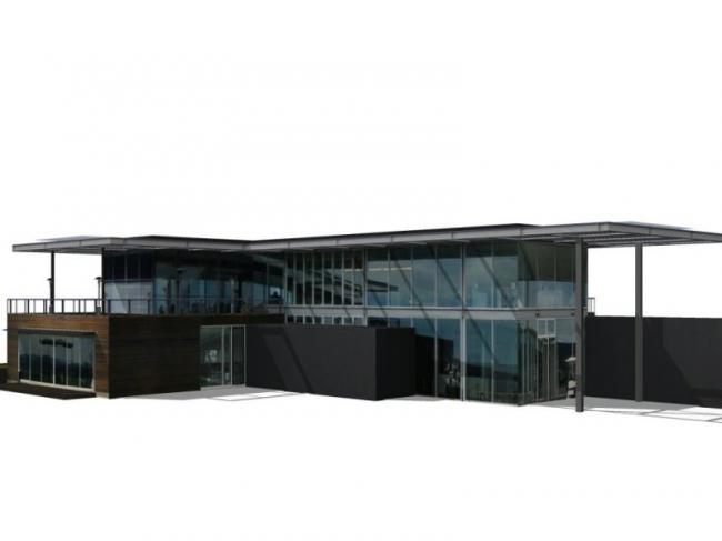 SketchUp Business Model: Modern Low-Level Clubhouse Design
