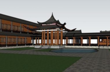 SketchUp Residential Model: Multi-Story Courtyard in Traditional Chinese Style-BIM WORLD