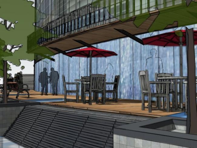 Modern Waterfront Landscape Design in SketchUp