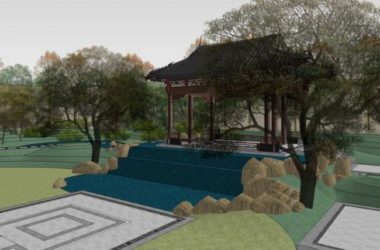 SketchUp Landscape Design: Chinese-Style Courtyard Model-BIM WORLD