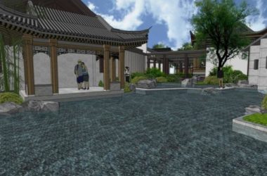 SketchUp Landscape Design: Chinese-Style Courtyard Model-BIM WORLD