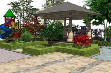SketchUp Landscape Design: Courtyard Garden in Modern Chinese Style-BIM WORLD