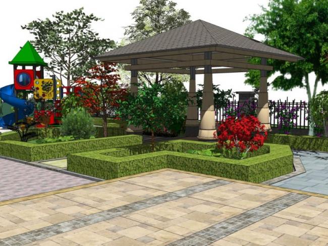 SketchUp Landscape Design: Courtyard Garden in Modern Chinese Style
