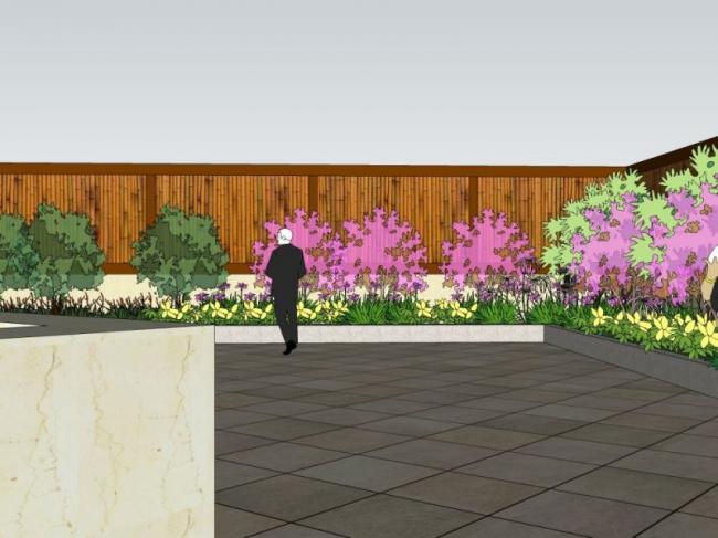 Modern Roof Garden Design in SketchUp Landscape Model