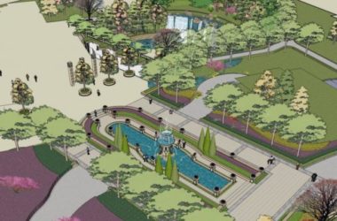 Classical Square Landscape Design in SketchUp-BIM WORLD