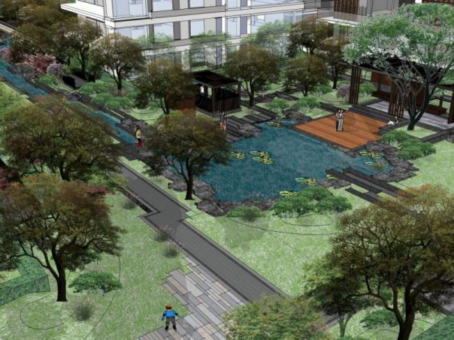 SketchUp Landscape Models: Community, Residential, and Modern Designs