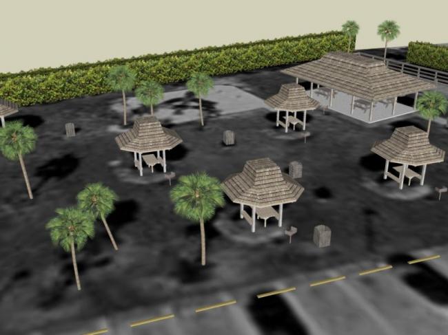SketchUp Landscape Model: Chinese-Style Park Design