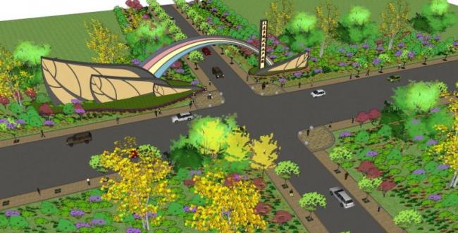 Modern Street Landscape Design with SketchUp Model