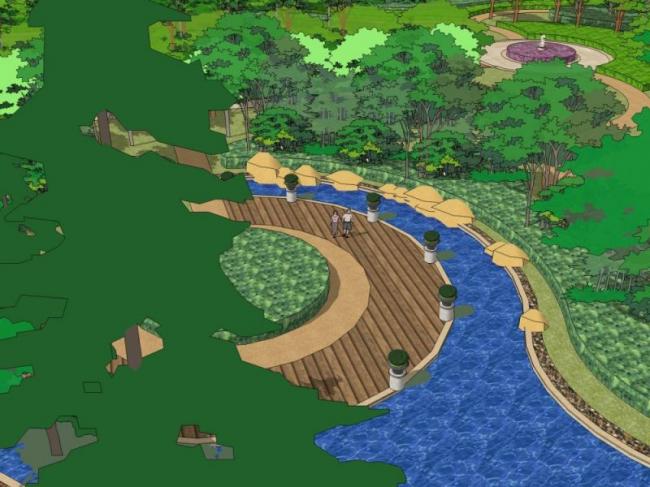 Modern Commercial Landscape Design in SketchUp