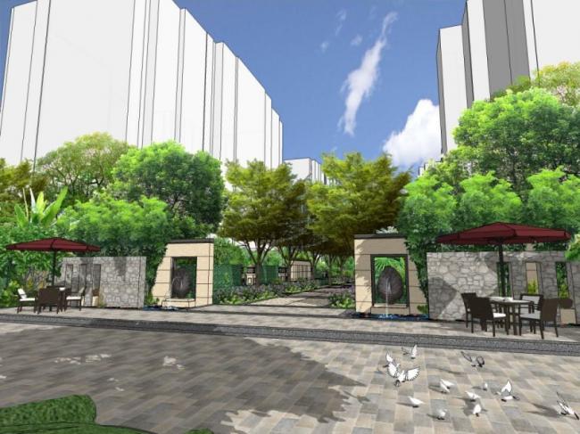 SketchUp Landscape Models: Community, Residential, and Modern Chinese Styles