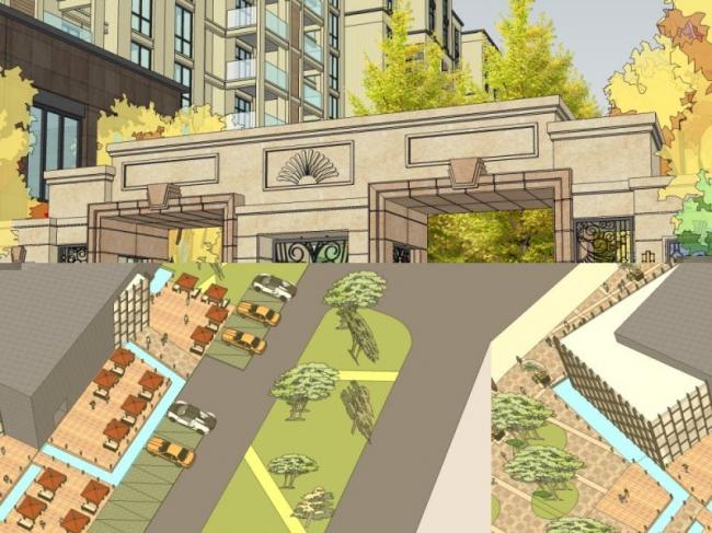 SketchUp Landscape Models: Community, Residential, and Classical Styles