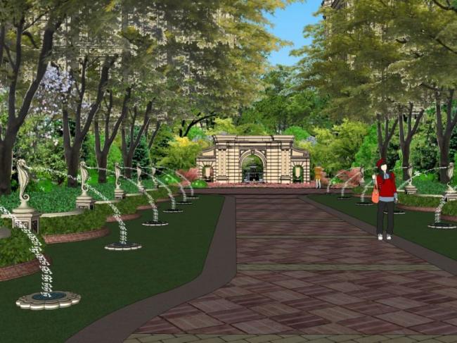 SketchUp Landscape Models: Community, Residential, and Classical Styles
