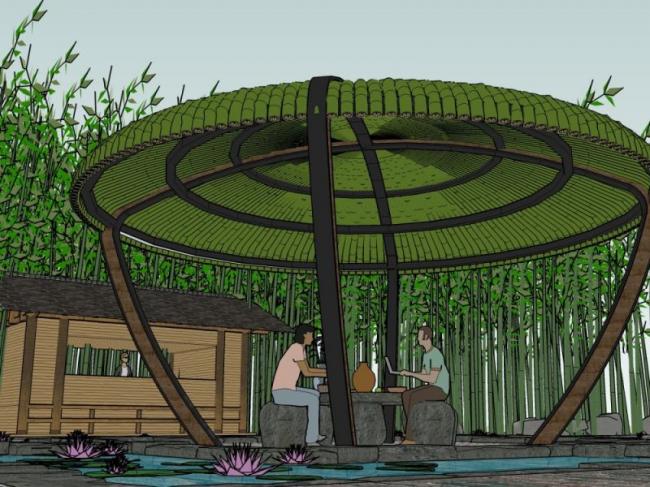 SketchUp Landscape Models: Modern Chinese Courtyard and Garden Design Ideas