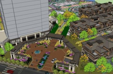 Classical-Style Community Entrance Landscape Model in SketchUp-BIM WORLD