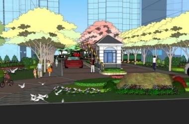 SketchUp Landscape Model: Modern Chinese-Style Residential Design-BIM WORLD