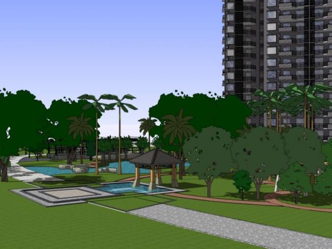 Classical Residential Landscape Design in SketchUp
