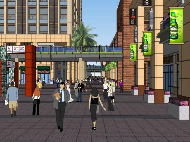 Modern Commercial Landscape Design in SketchUp