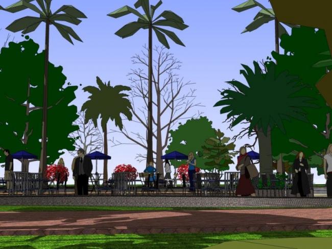 Modern Leisure Landscape Design in SketchUp