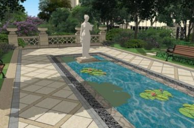 SketchUp Landscape Models: Residential, Courtyard, Spanish, and Classical Styles-BIM WORLD