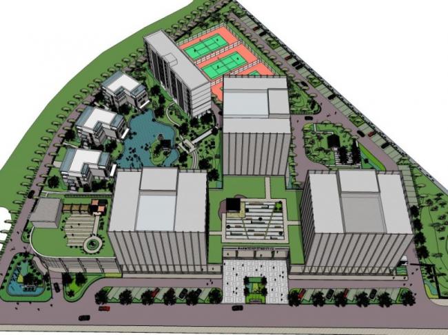 Modern Office Landscape Design | SketchUp 3D Model