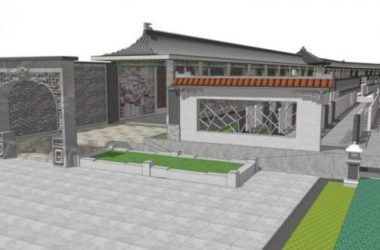 SketchUp Landscape Models: Office Spaces, Reception Areas, and Chinese-Inspired Designs-BIM WORLD