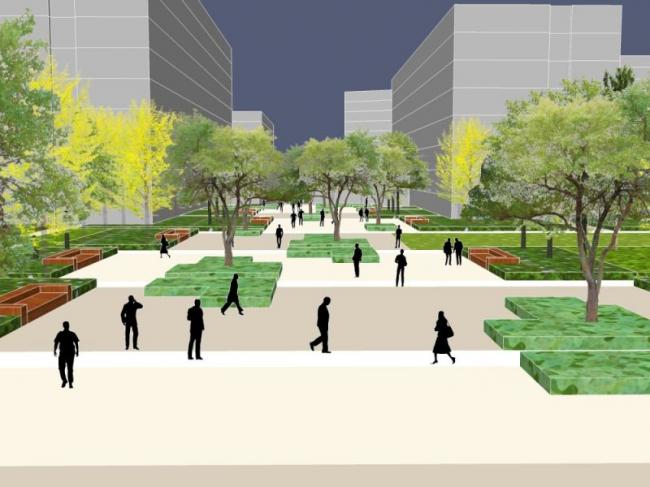 Modern Office Landscape Design | SketchUp 3D Model