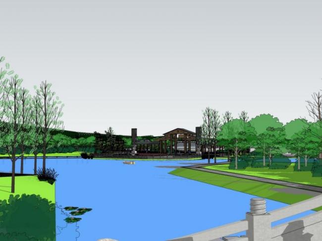 SketchUp Landscape Models: Park, Waterfront, and Chinese-Inspired Designs