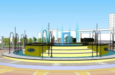 Modern Square Landscape Design in SketchUp-BIM WORLD